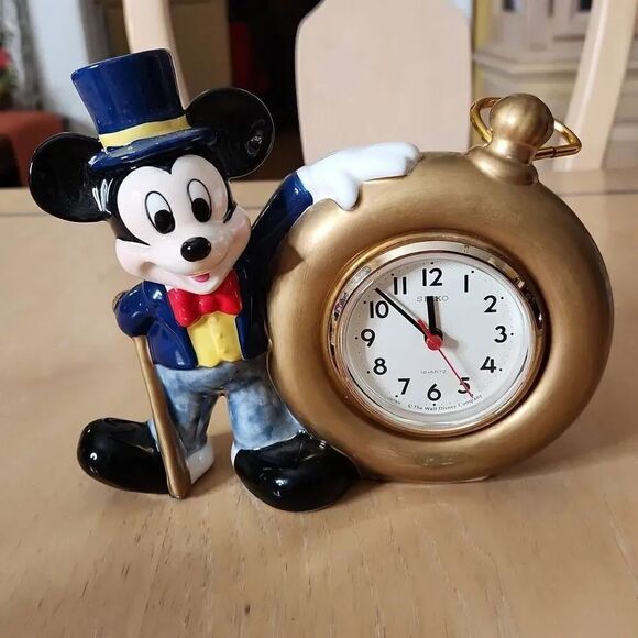 Vintage Walt Disney Mickey Mouse Seiko desk table clock - Picture 1 of 2